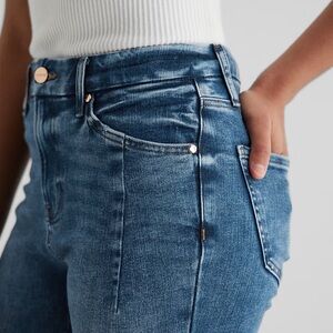 Express Flexx Skinny, High Waisted Jeans; Size: Medium; Color: Blue Medium Wash